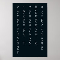 Japanese | Katakana Alphabet カタカナ Dark