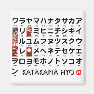 Japanese Katakana(Alphabet) table Magnet