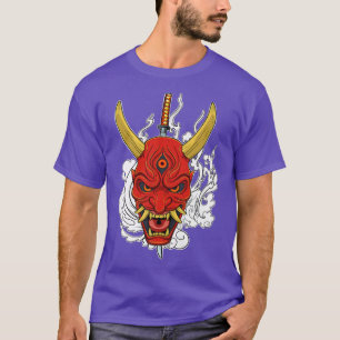 Japanese Katana Anime Mask Manga Devil T-Shirt
