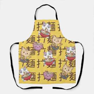 Japanese Kawaii Anime Cat Ramen Noodles Apron