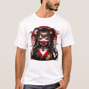 Japanese Kawaii Anime Girl Gothic Waifu Otaku Oni T-Shirt
