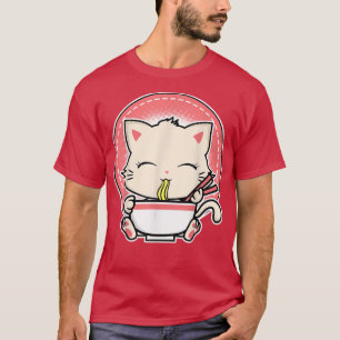 Japanese Kawaii Neko Cat Ramen Bowl Anime Japanese T-Shirt