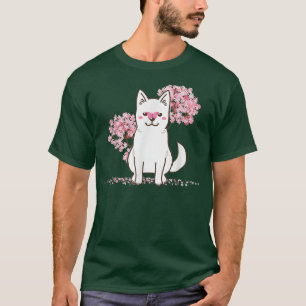 Japanese Kawaii Sakura Cherry Blossom Kishu Dog T-Shirt
