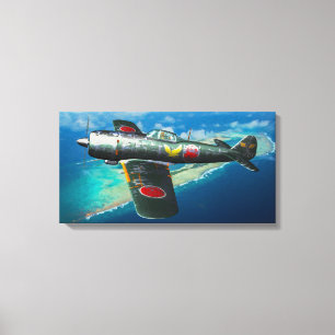 Japanese Ki-84 "Frank" in flight Canvas Print
