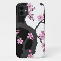 Japanese Kimono Black and White Pink Sakura