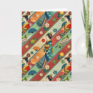 Japanese kimono card