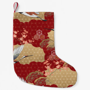 Japanese Kimono Cherry Blossoms Small Christmas Stocking