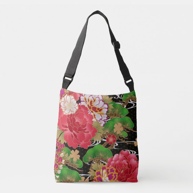 Japanese Kimono Fabric styled tote (Front)