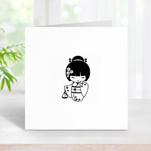 Japanese Kimono Geisha 2 Rubber Stamp