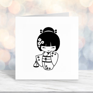 Japanese Kimono Girl Colour Me Self-inking Stamp