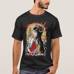 Japanese Kimono Girl with Deer Horns T-Shirt