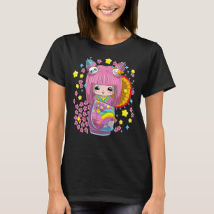 Japanese Kimono Kokeshi Doll T-Shirt