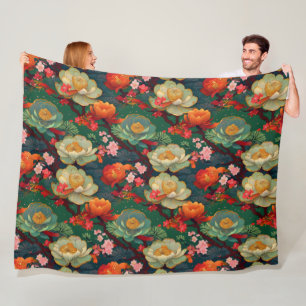 Japanese Kimono pattern blanket