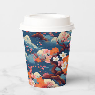 Japanese Kimono pattern Paper Cups