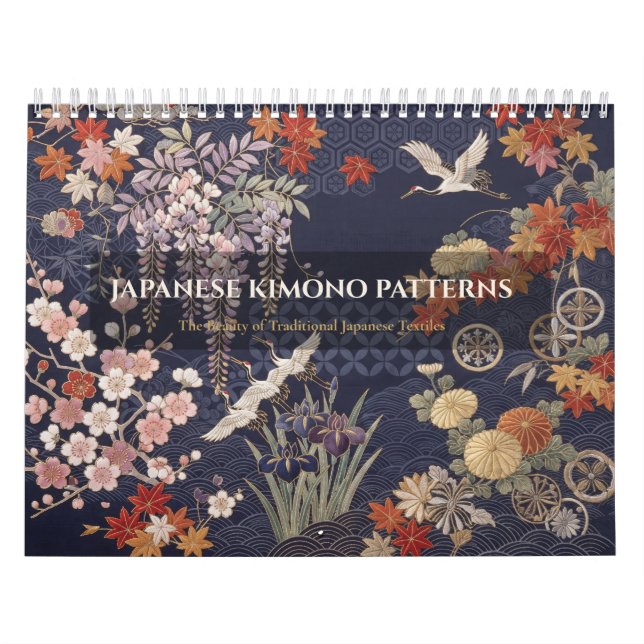 Japanese Kimono Patterns Wall Calendar (Cover)