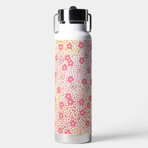 Japanese KIMONO Textile, Cherry Blossoms Pattern Water Bottle