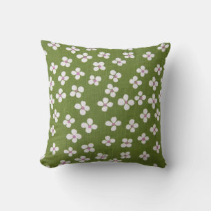 Japanese KIMONO Textile, Floret Pattern Cushion