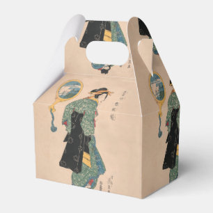 Japanese Kimono Woman: Ukiyo-e Woodblock Print Favour Box