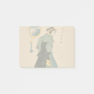 Japanese Kimono Woman: Ukiyo-e Woodblock Print  Post-it Notes