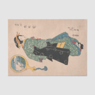 Japanese Kimono Woman: Ukiyo-e Woodblock Print Tissue Paper