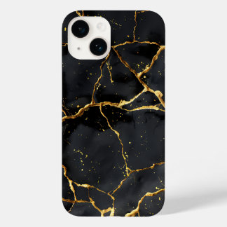 Japanese Kintsugi Black & Gold Case-Mate iPhone 14 Case
