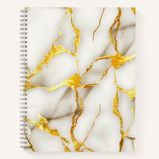 Japanese Kintsugi White Gold Notebook