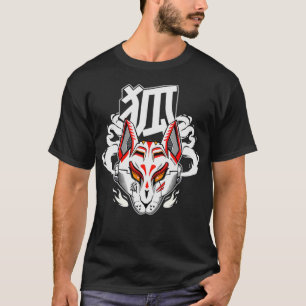 Japanese kitsune mask shirt fo cyberpunk style rob