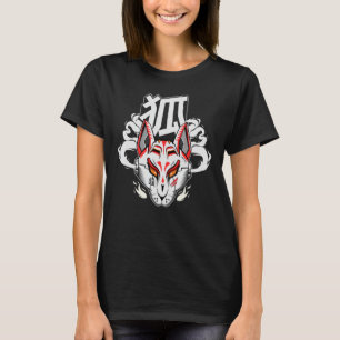 Japanese kitsune mask shirt fox cyberpunk style ro
