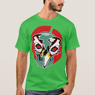 Japanese kitsune mask with skull6 T-Shirt