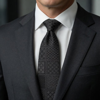 Japanese Kogin Embroidery Formal Tie
