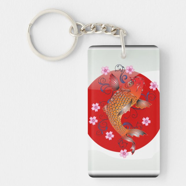 Japanese koi carp key ring (Front)
