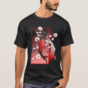 Japanese Koi Carp Nishikigoi Fish Cherry Blossom T-Shirt