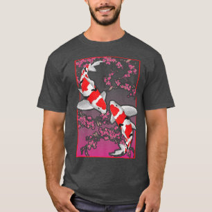 Japanese Koi Carp Nishikigoi Fish Pond Cherry Blos T-Shirt