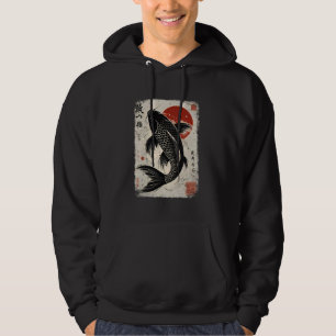 Japanese Koi Carp Perseverance Koi Fish Sakura Nis Hoodie