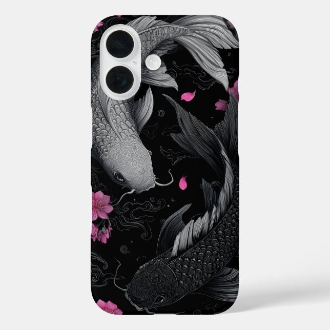 Japanese Koi Fish Dark Mode Case-Mate iPhone Case (Back)