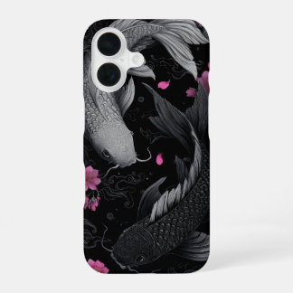 Japanese Koi Fish Dark Mode iPhone 16 Case