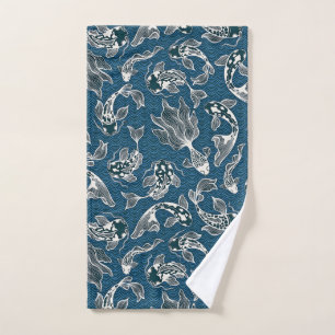 Japanese Koi Fish Hand Towel