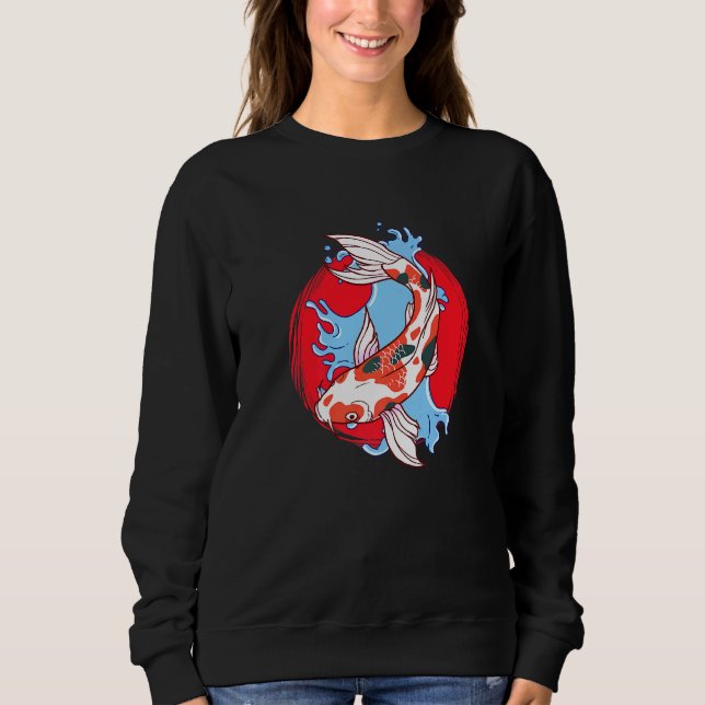 Japanese Koi Fish Koi Pond Carp Sweatshirt (Front)