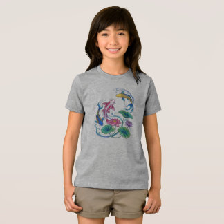 Japanese Koi Fish Lotus Mandala Traditional Style  Tri-Blend Shirt