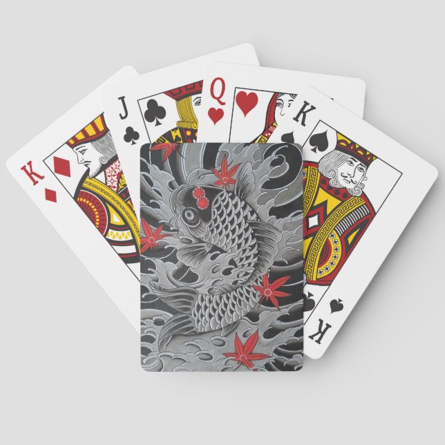 Japanese Koi Fish Playing Cards (Back)