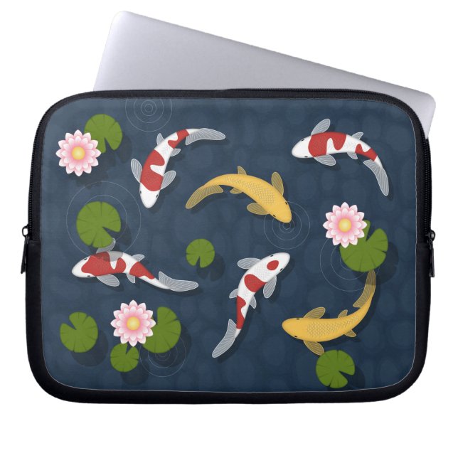 Japanese Koi Fish Pond 2 Laptop Sleeve (Front)