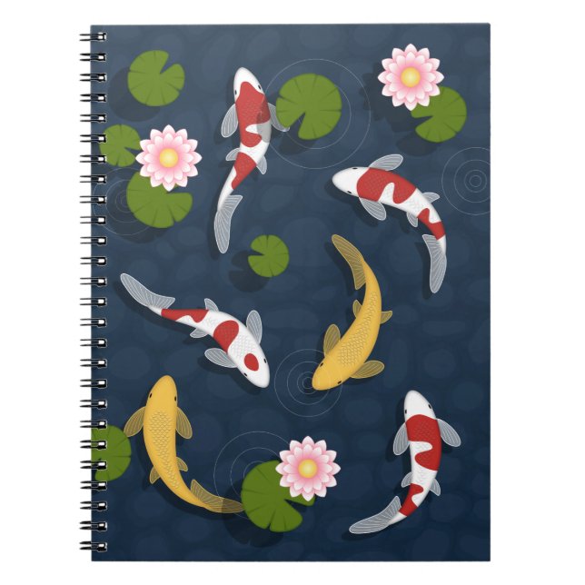 Japanese Koi Fish Pond 2 Notebook (Front)