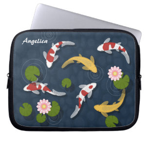 Japanese Koi Fish Pond Laptop Sleeve