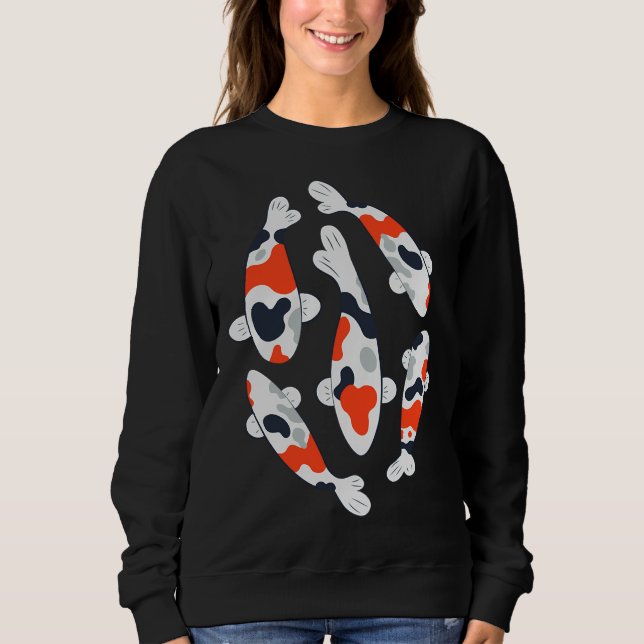 Japanese Koi Fish Pond Sweatshirt (Front)