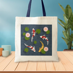 Japanese Koi Fish Pond Tote Bag