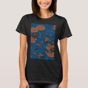 Japanese Koi Fish Pond Ukiyo-e Art - Traditional W T-Shirt