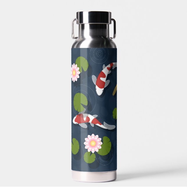 Japanese Koi Fish Pond Water Bottle (Front)