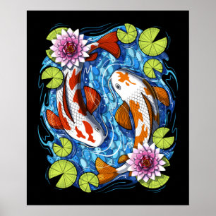 Japanese Koi Fish Poster