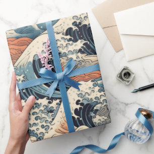 Japanese Koi Fish Sakura Pattern  Wrapping Paper