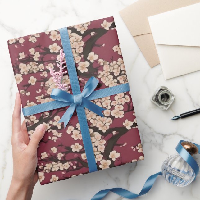 Japanese Koi Fish Sakura Pattern  Wrapping Paper (Gifting)